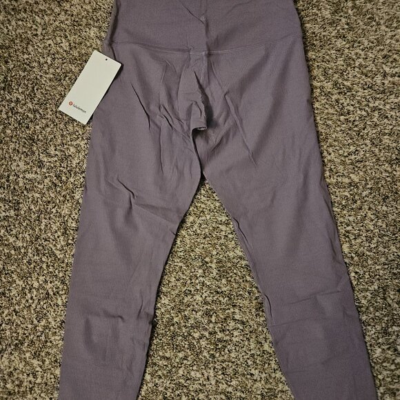 Lululemon Align Ribbed High-Rise Pant 25" Size 10 Purple Ash - Picture 4 of 4